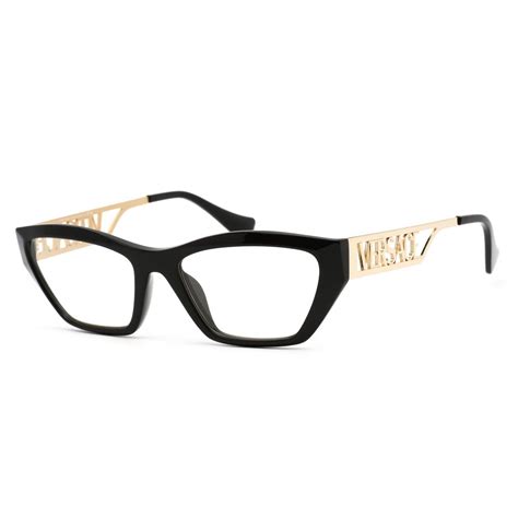 versace black gold glasses|clear lens Versace glasses.